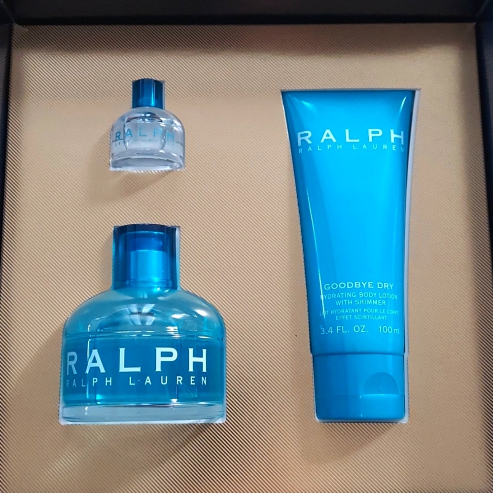 Ralph Set,0.25 oz&3.4 oz Eau de Toilette, 3.4 oz body lotion